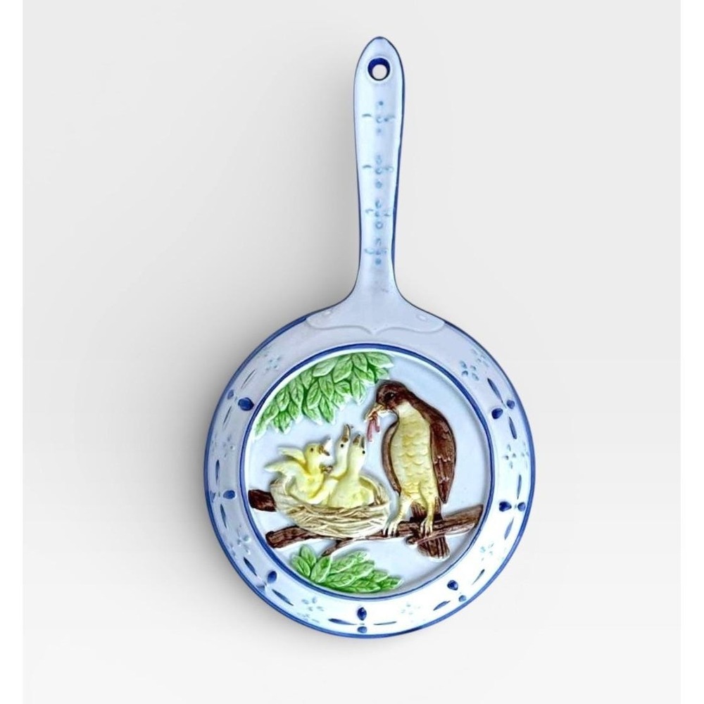 Sigma Tastesetter Vintage Bird Ceramic Wall Hanging 12" Mama Bird And Babies